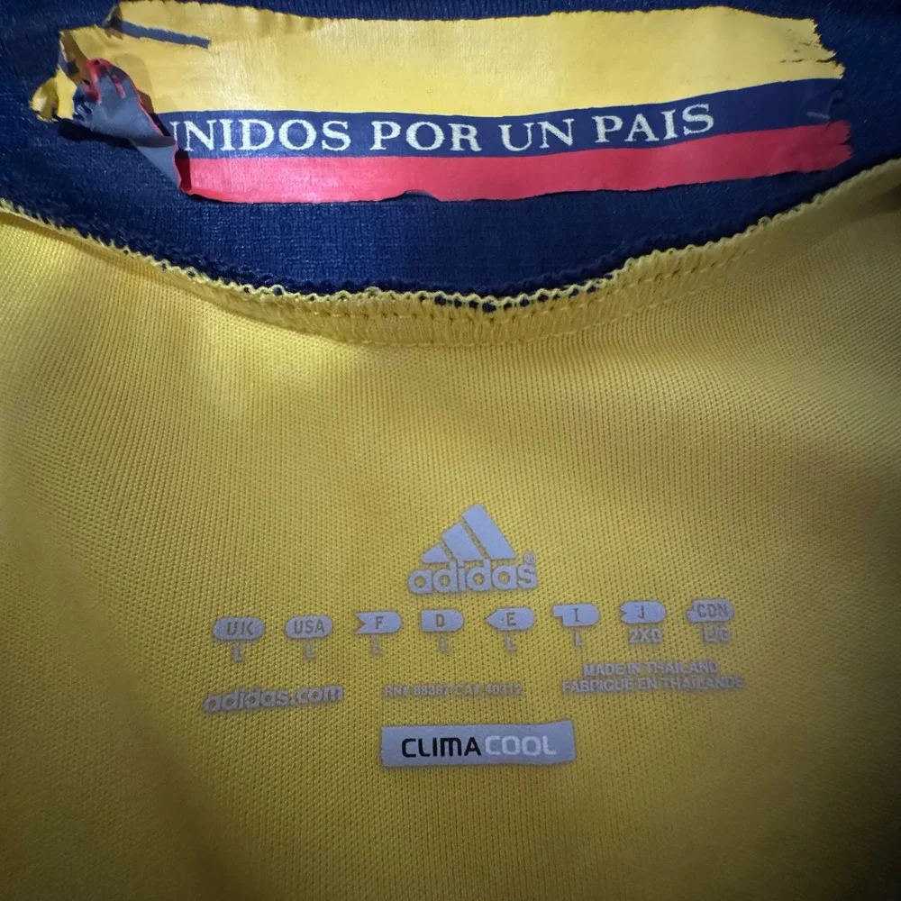 Adidas Colombia National Team 2014 Home Soccer Jersey Yellow FCF Climacool L